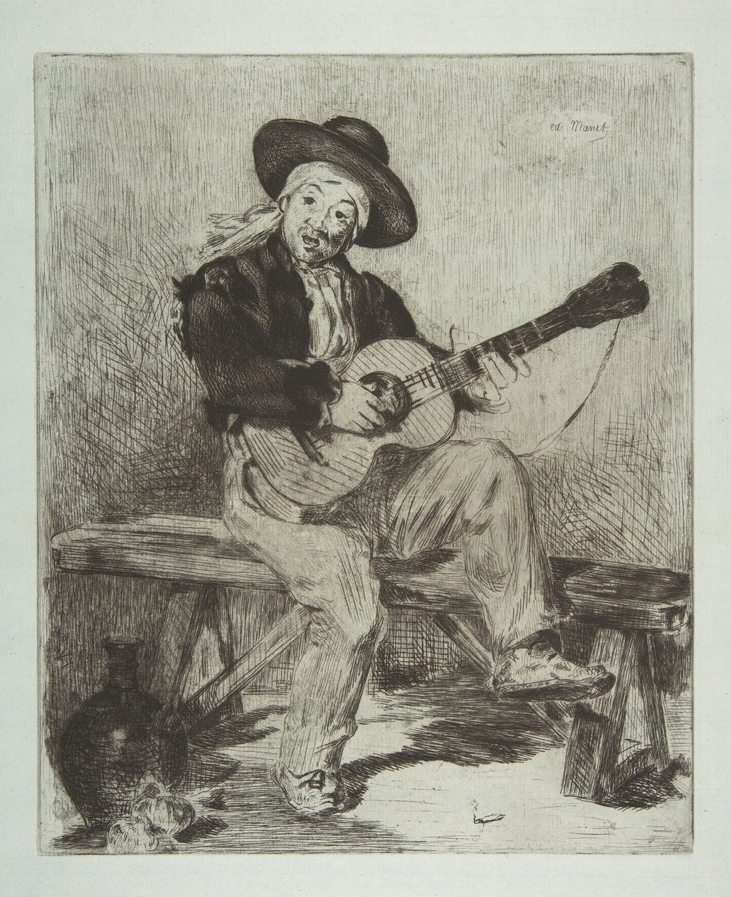 El Cantante Español Le Guitarrero, 1861-62 de Édouard Manet