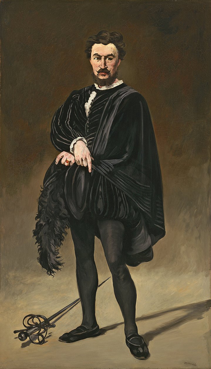 El actor trágico (Rouviere como Hamlet) de Édouard Manet