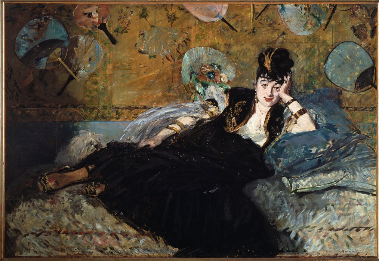 La dama de los abanicos, Nina de Callias de Édouard Manet