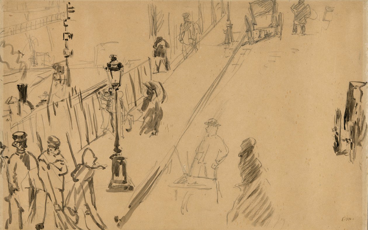 La rue Mosnier con lámpara de gas de Édouard Manet