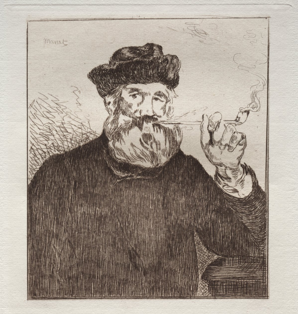 El fumador (grabado) de Édouard Manet