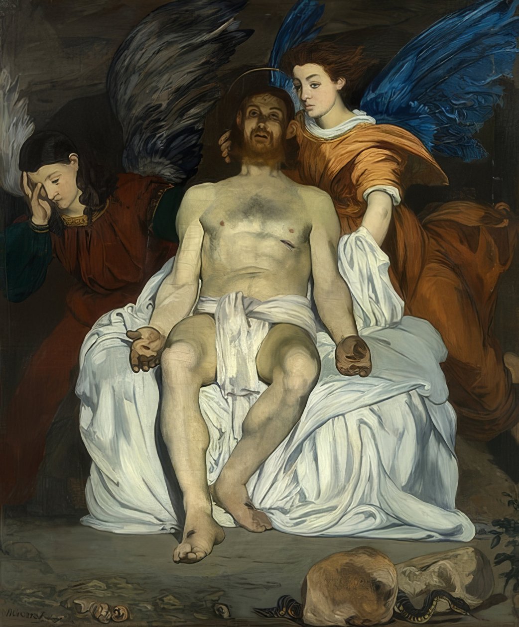 Cristo muerto con ángeles. 1864 de Édouard Manet