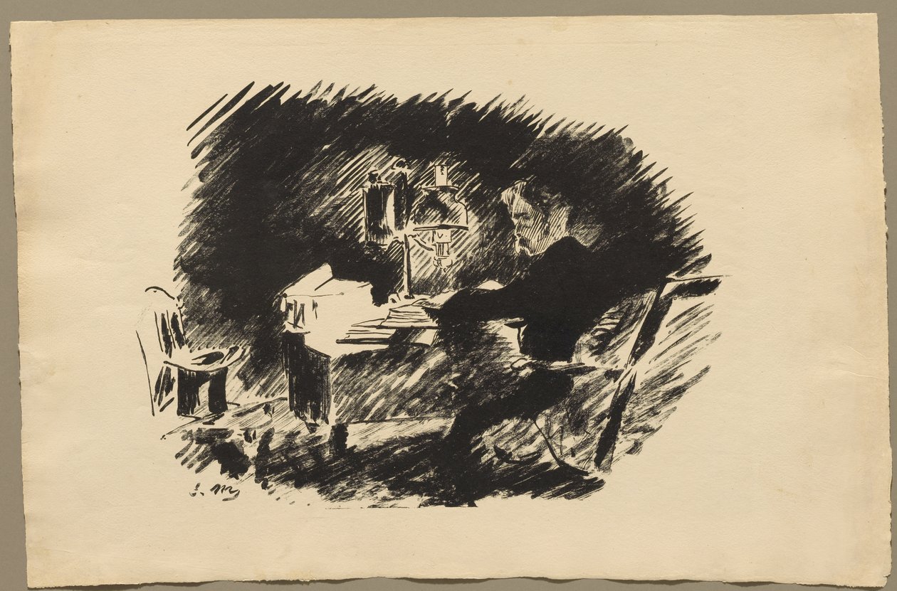 Bajo la lámpara de Édouard Manet