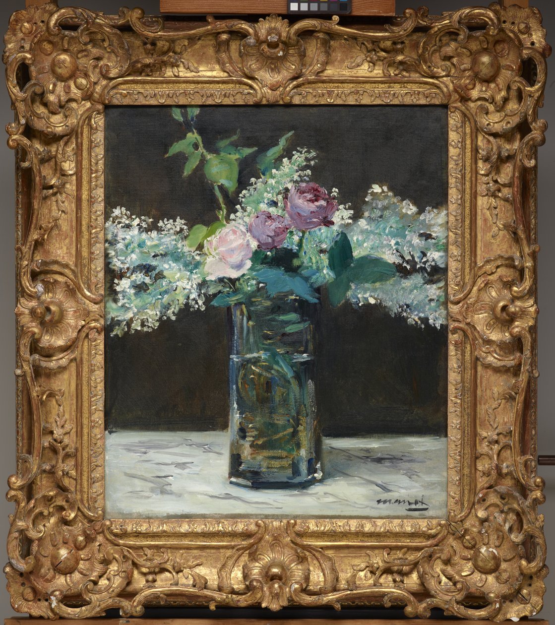 Jarrón de lilas blancas y rosas de Édouard Manet