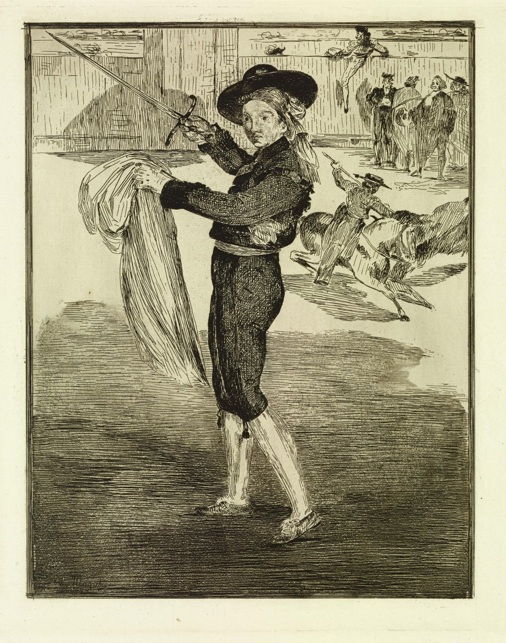 Victorine Meurent con el traje de una «Espada» de Édouard Manet