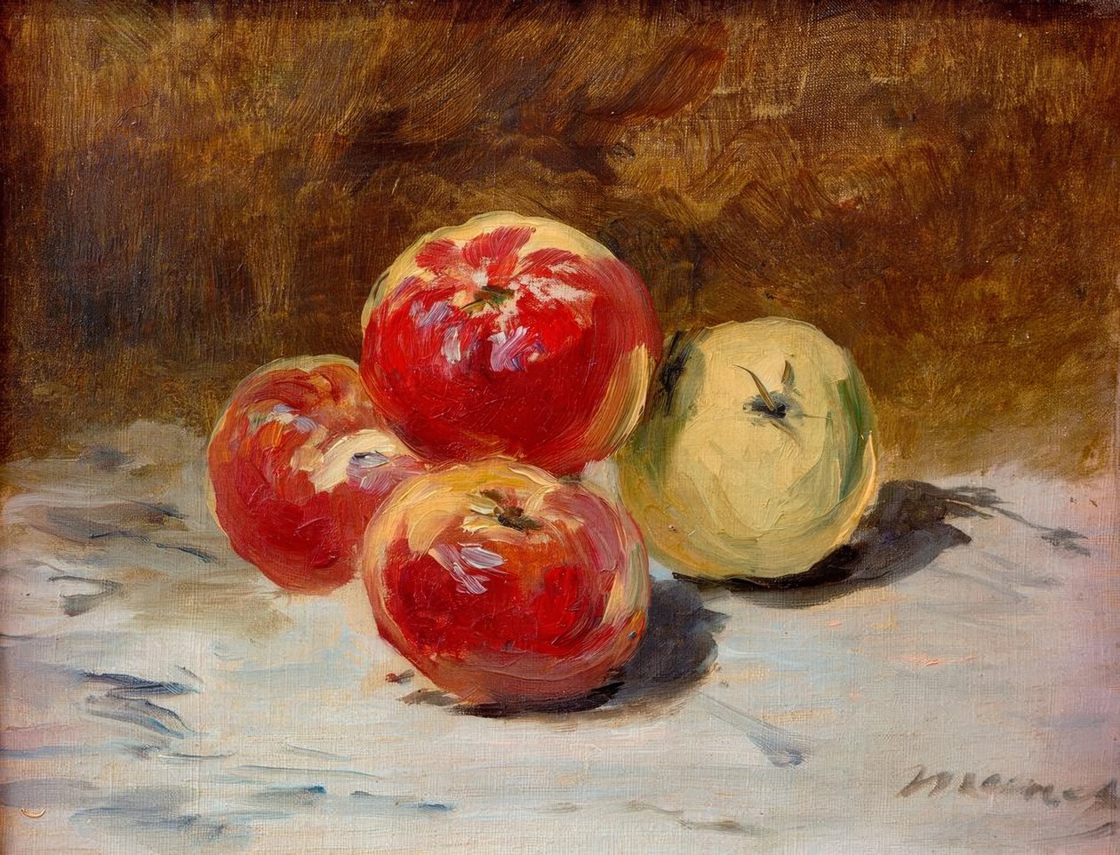 Cuatro manzanas de Édouard Manet