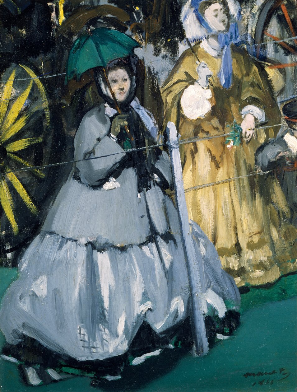 Mujeres en las carreras de Édouard Manet
