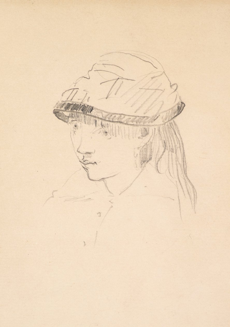 Joven con sombrero redondo, 1878-79 de Édouard Manet