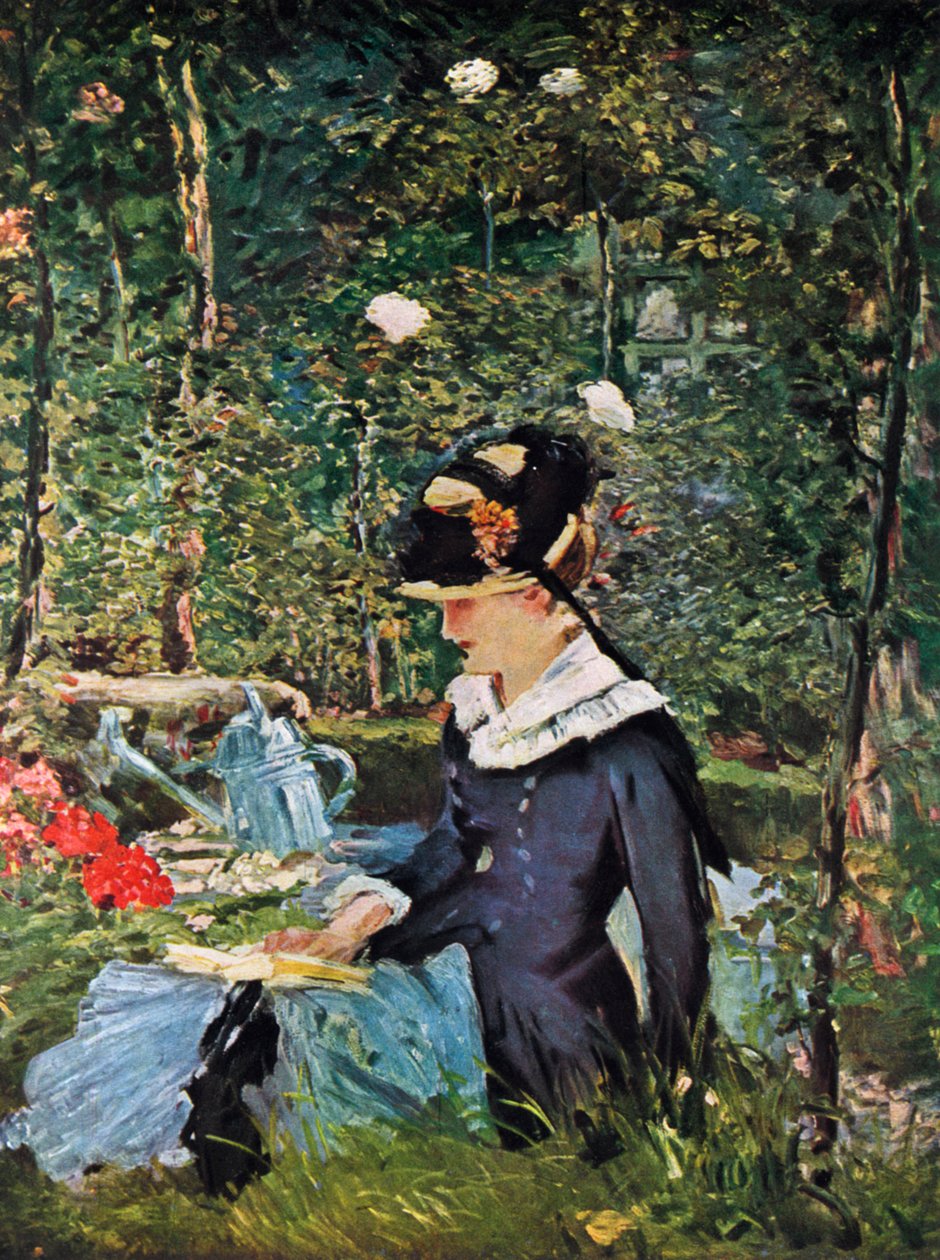 Joven en el umbral del jardín en Bellevue, 1880 de Édouard Manet