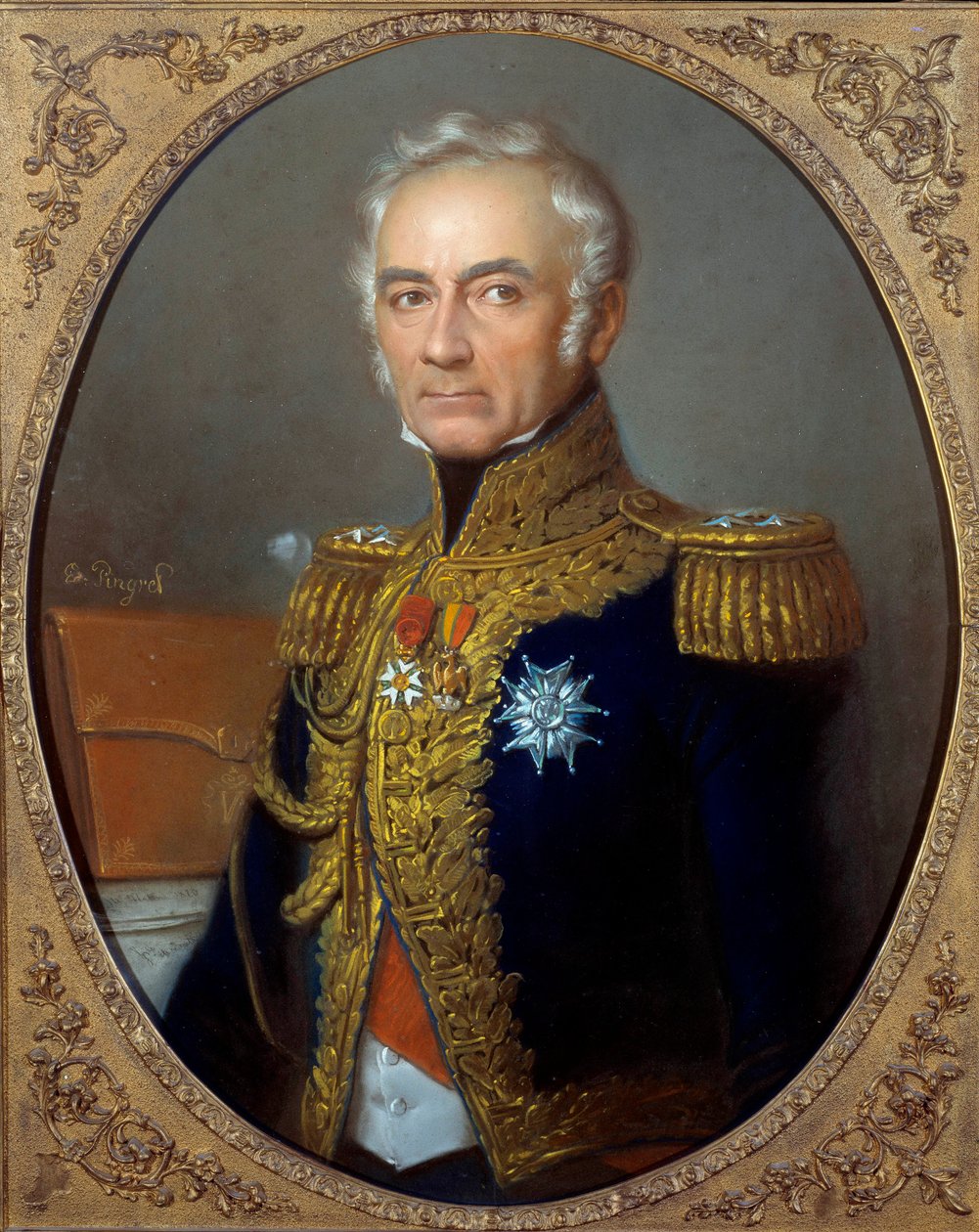 Retrato de Charles Tristan, Conde de Montholon (1783-1853) de Edouard Pingret