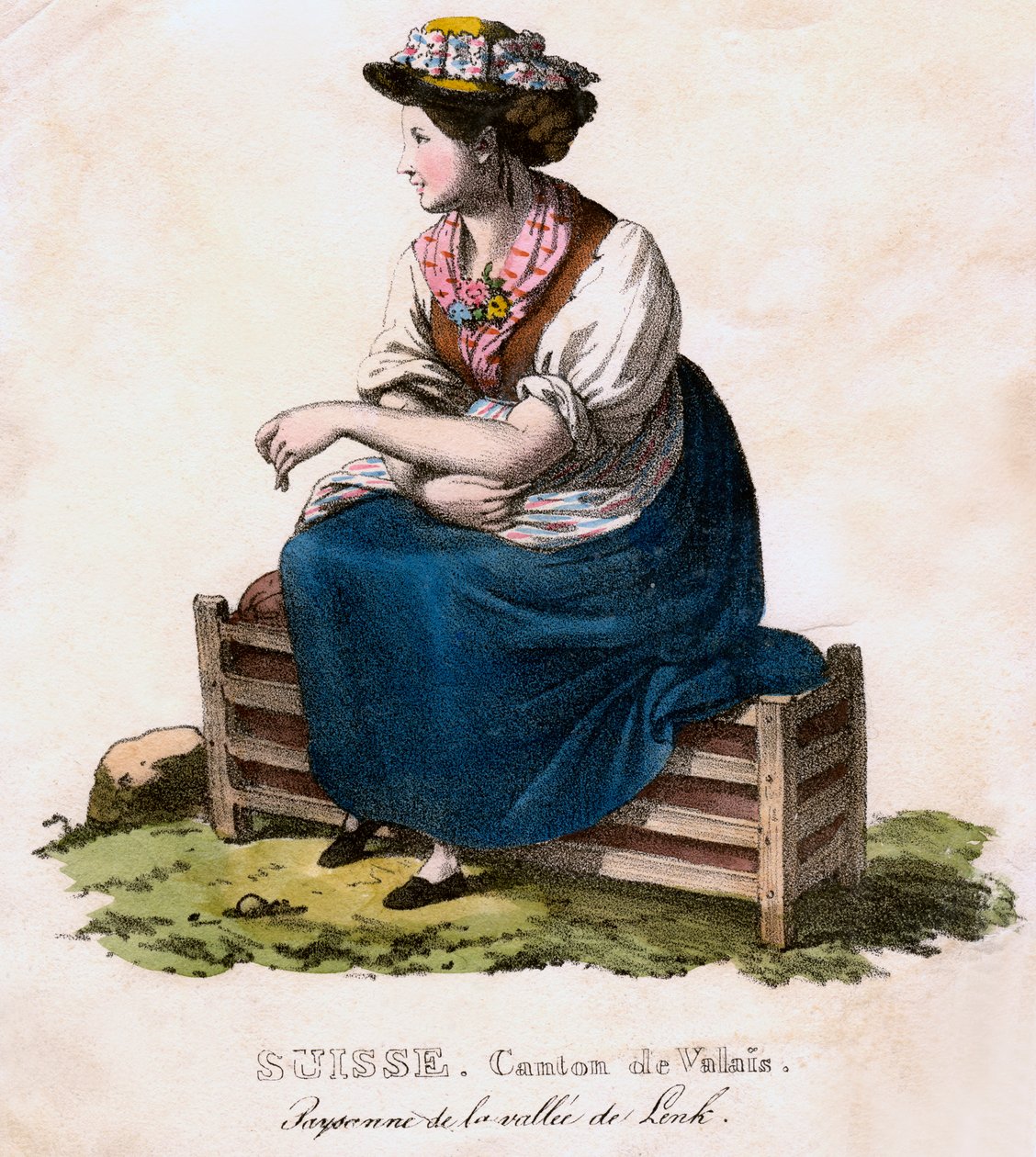 Mujer suiza de Edouard Pingret