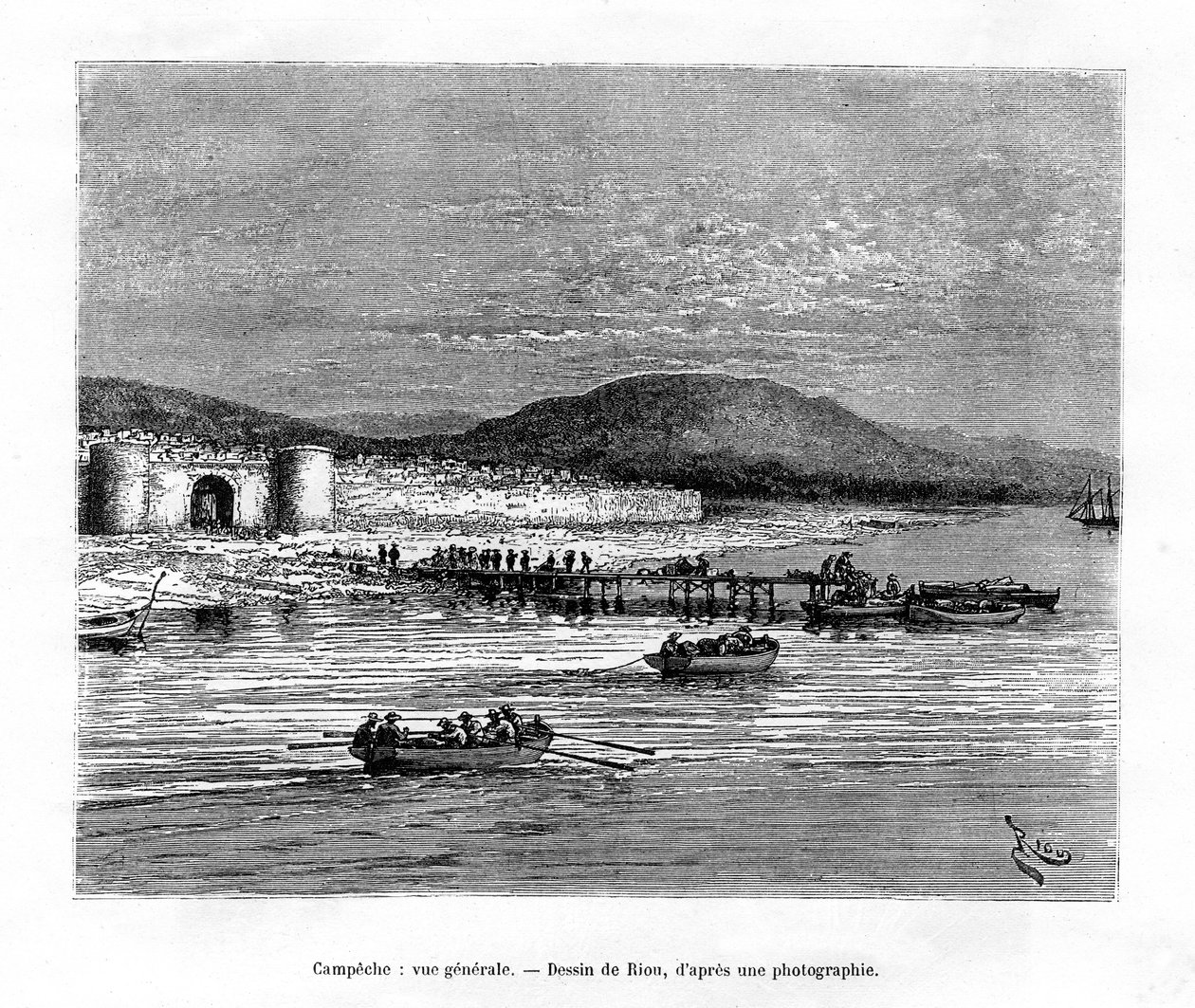 Campeche, Yucatán, México, siglo XIX de Edouard Riou