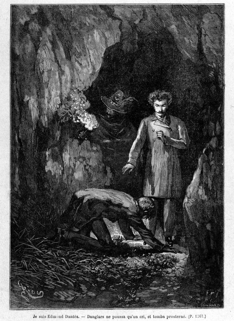 Soy Edmond Dantès - Grabado por Riou, en "El Conde de Monte-Cristo" por A. Dumas, ed. Jules Rouff & Cie de Edouard Riou