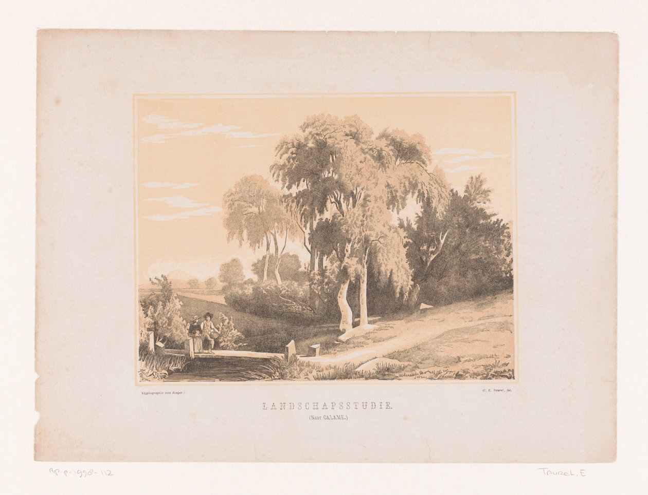 Estudio de paisaje (título en el objeto) de Edouard Taurel