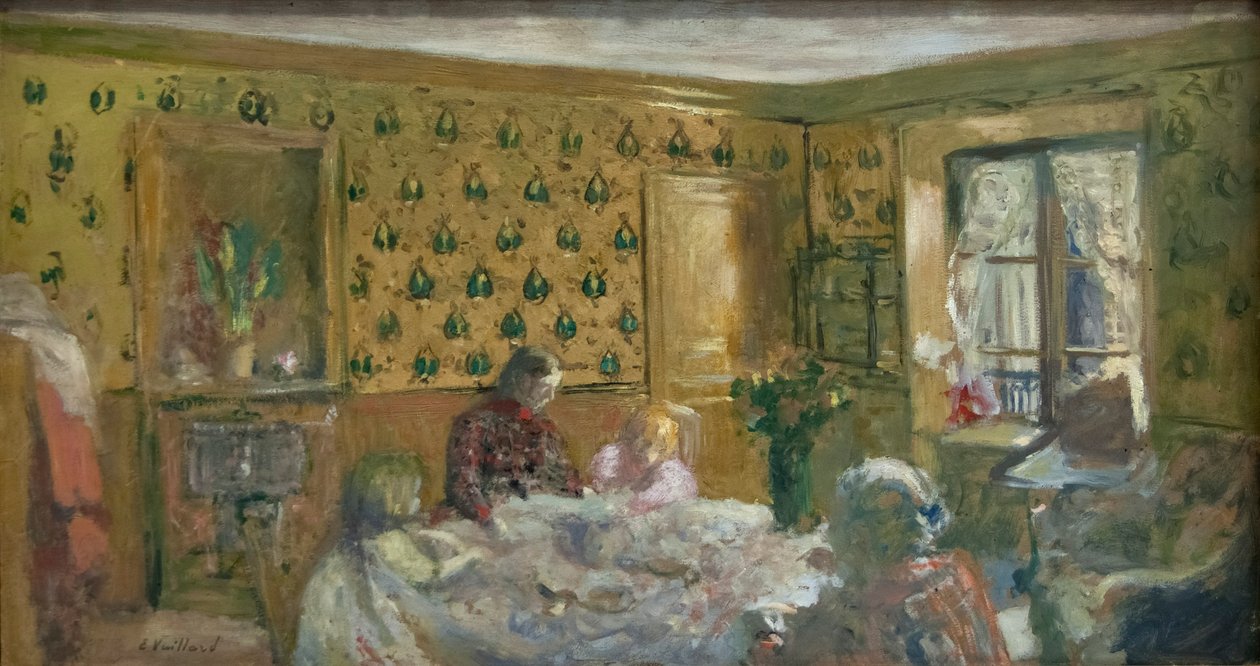 Junto a la mesa de trabajo de Edouard Vuillard