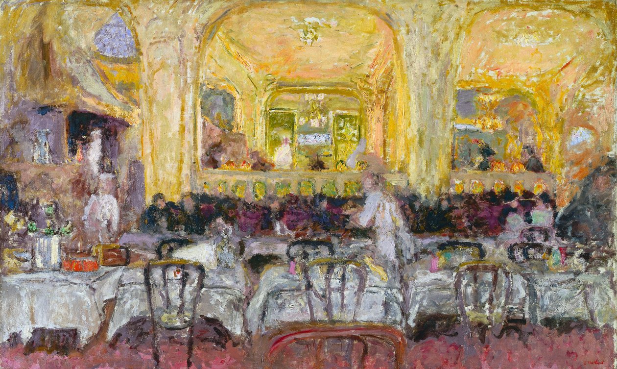 Café Wepler, c.1908-10, retocado en 1912 de Edouard Vuillard