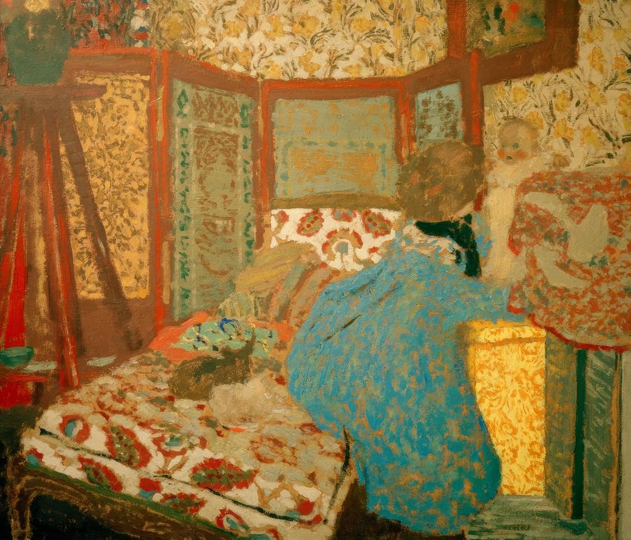 La dama azul con niño de Edouard Vuillard