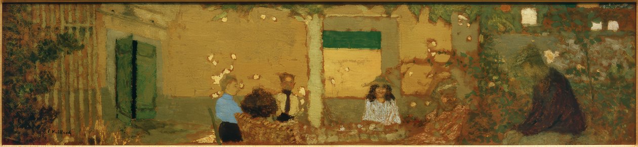 Familia en el jardín de Edouard Vuillard