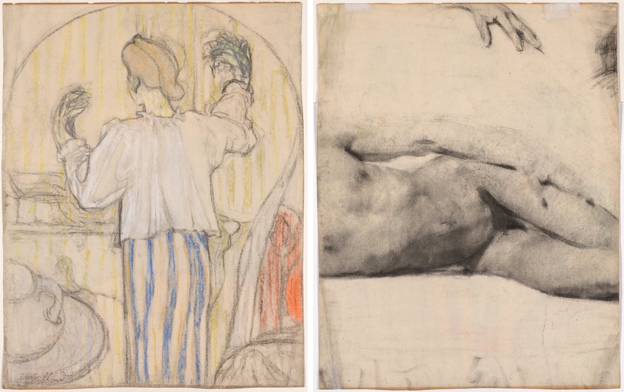 Enfrente del espejo de Edouard Vuillard