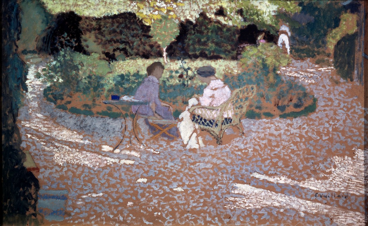 En el jardín, 1895-1898 de Edouard Vuillard