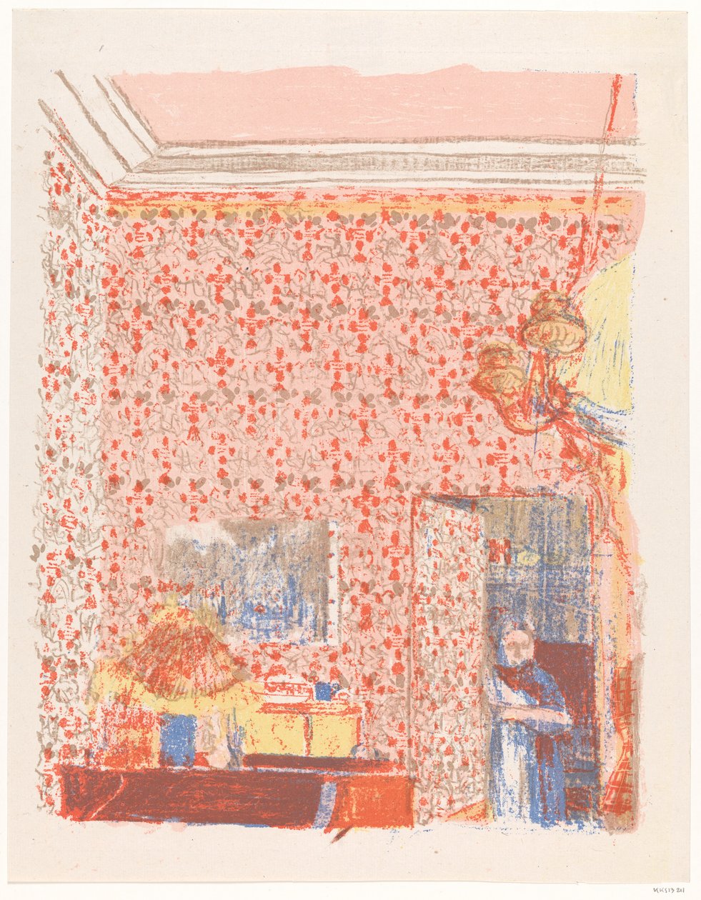 Interior con tapices rosas I de Edouard Vuillard