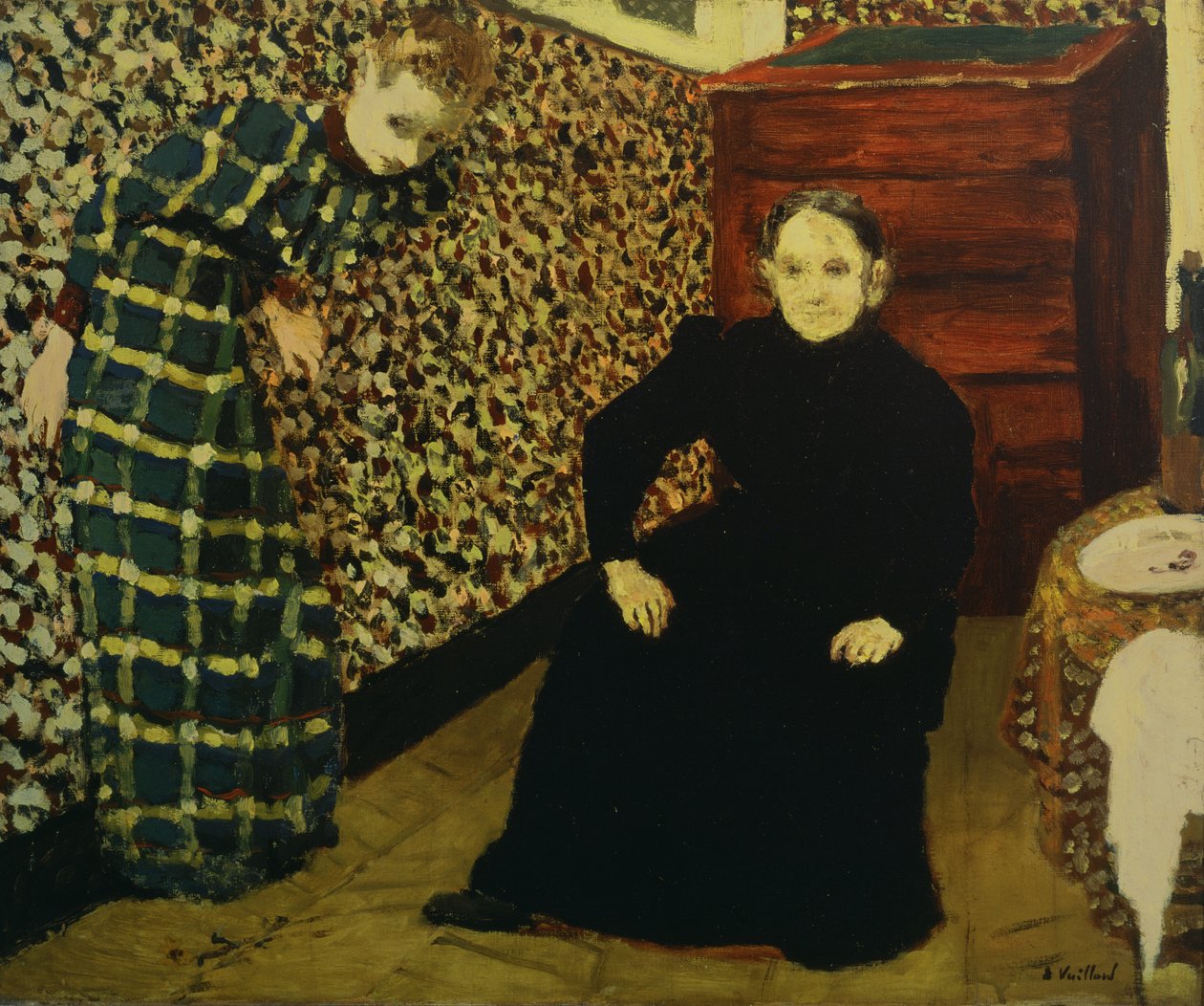 Interior, madre y hermana del artista, 1893 de Edouard Vuillard
