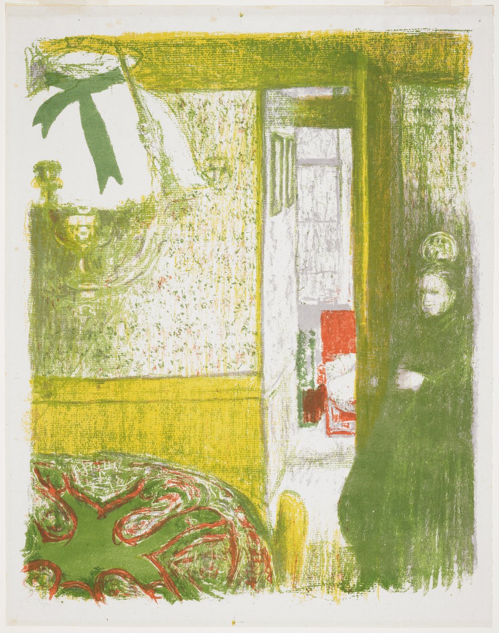 Interior con Lámpara Colgante de Edouard Vuillard