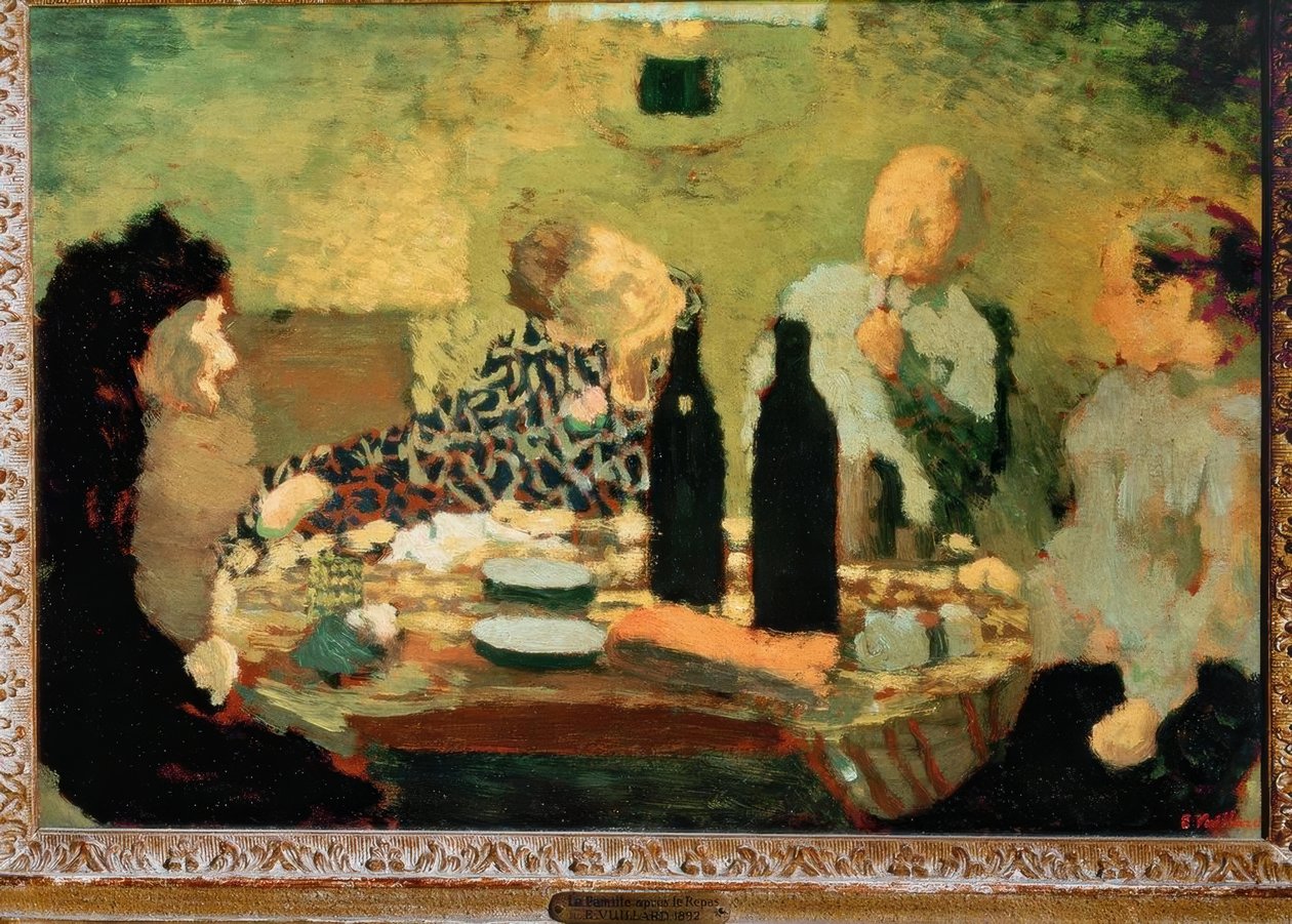 La Familia Después de la Comida de Edouard Vuillard