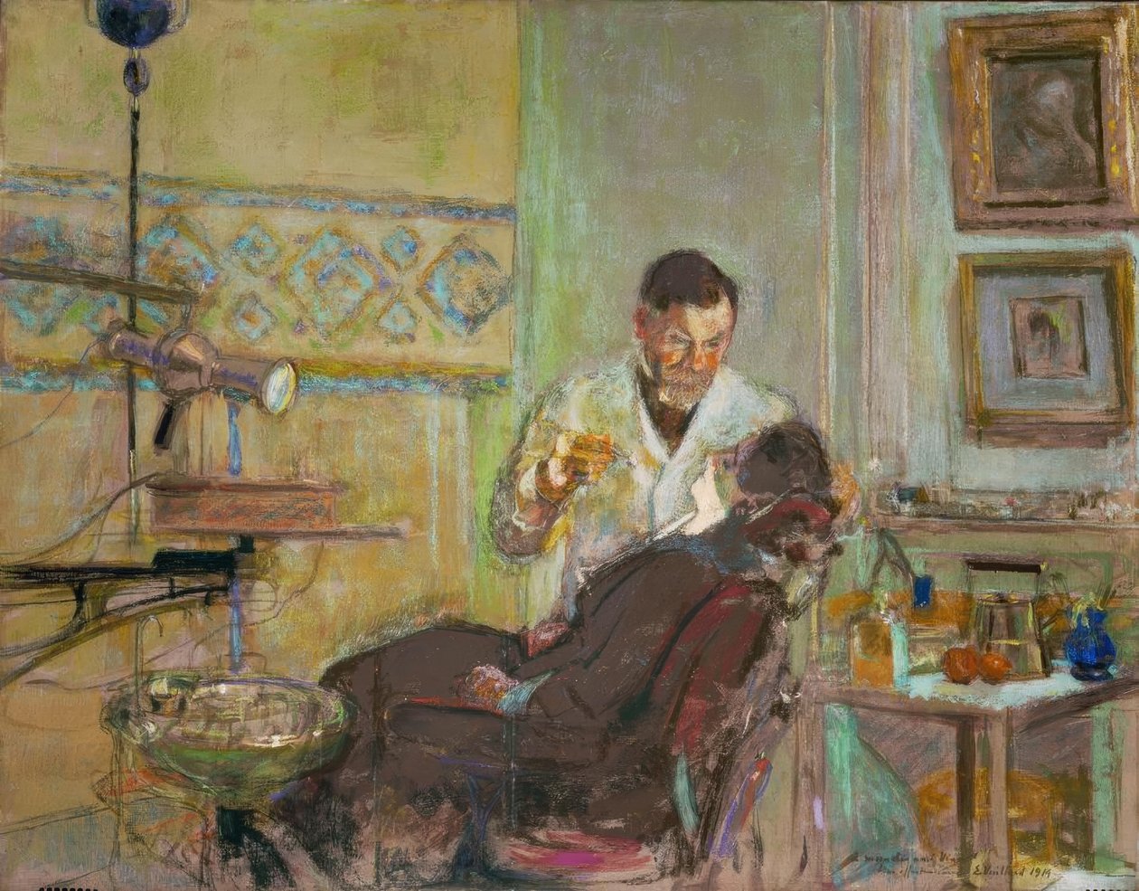 El doctor Georges Viau en su consultorio dental de Edouard Vuillard