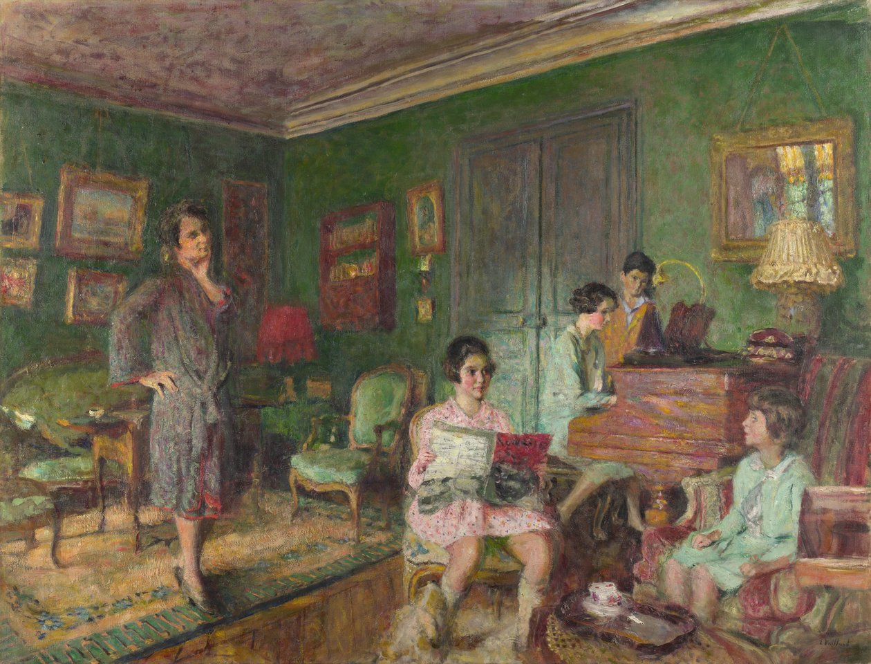 Madame André Wormser y sus hijos, 1927 de Edouard Vuillard