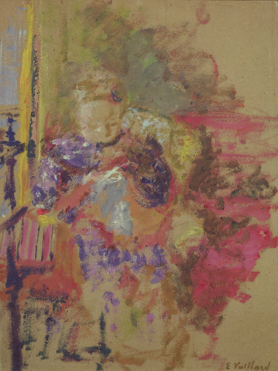 Madame Vuillard cosiendo, c.1905 de Edouard Vuillard