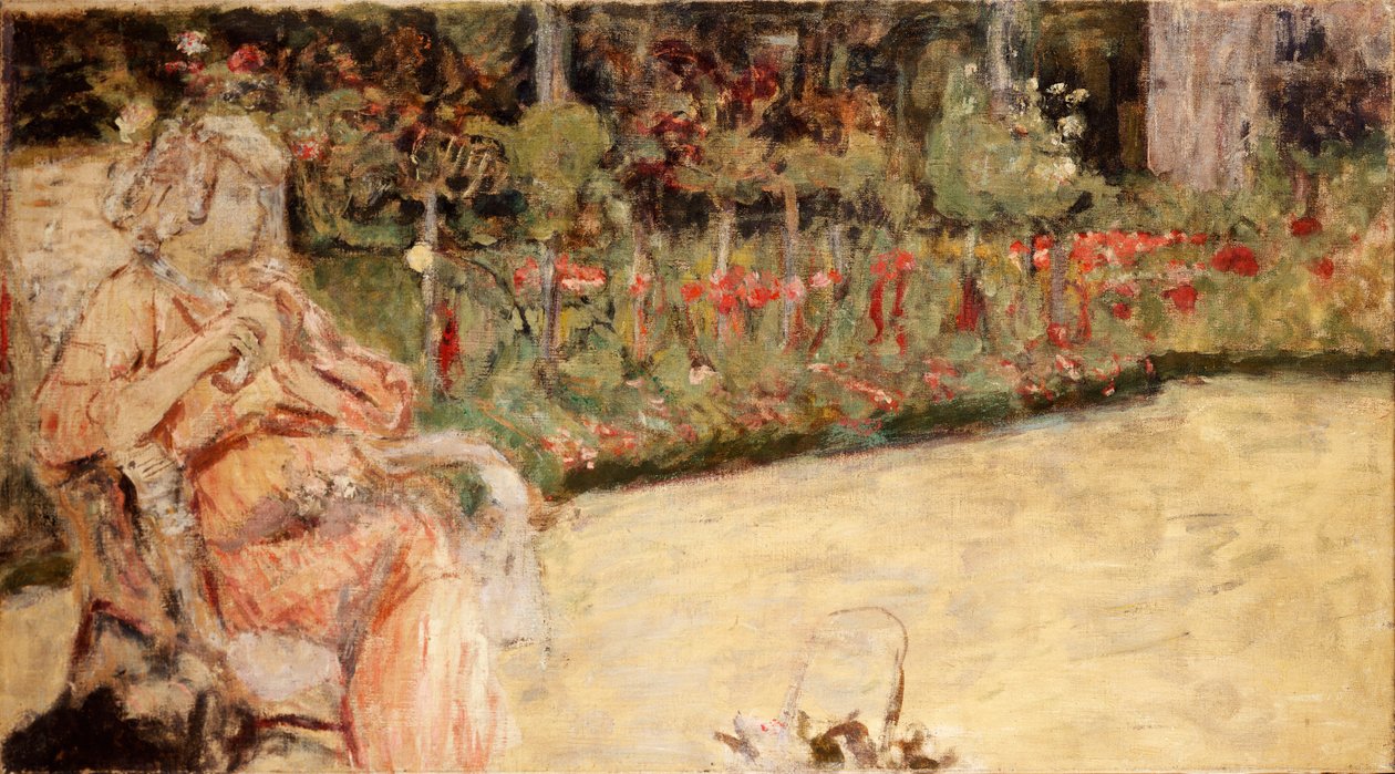 Mme Hessel en el Jardín de Cézanne en Vaucresson de Edouard Vuillard