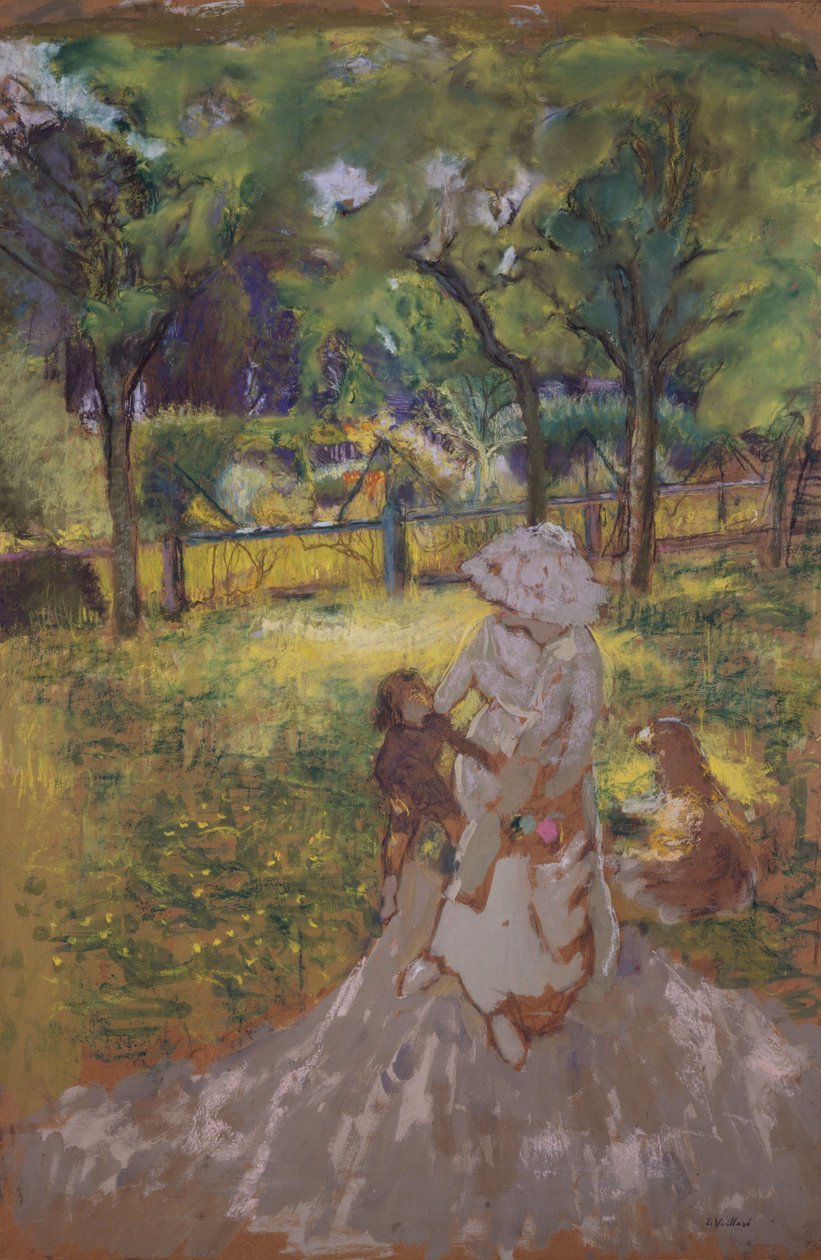 Madre e hijo en el jardín de Edouard Vuillard