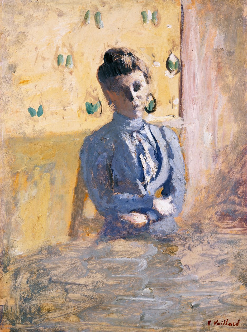 Mujer sentada de azul, c.1899 de Edouard Vuillard