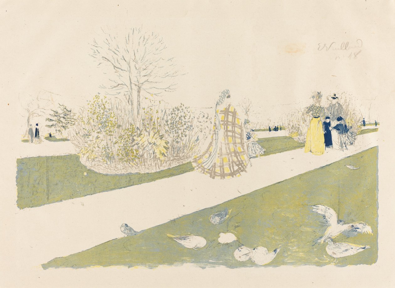 El jardín de las Tullerías de Edouard Vuillard