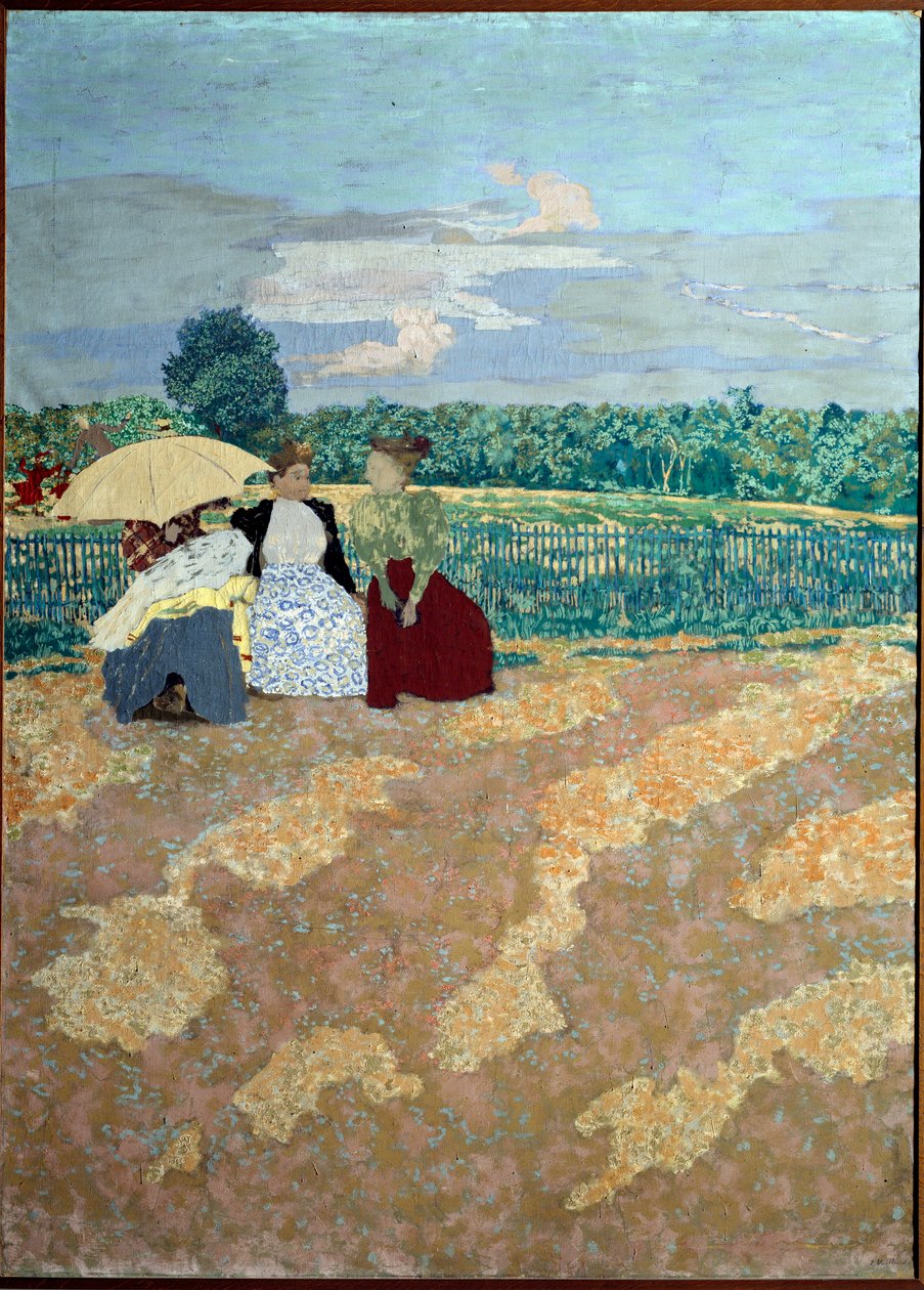 Los jardines públicos: La conversación (detalle) de Edouard Vuillard