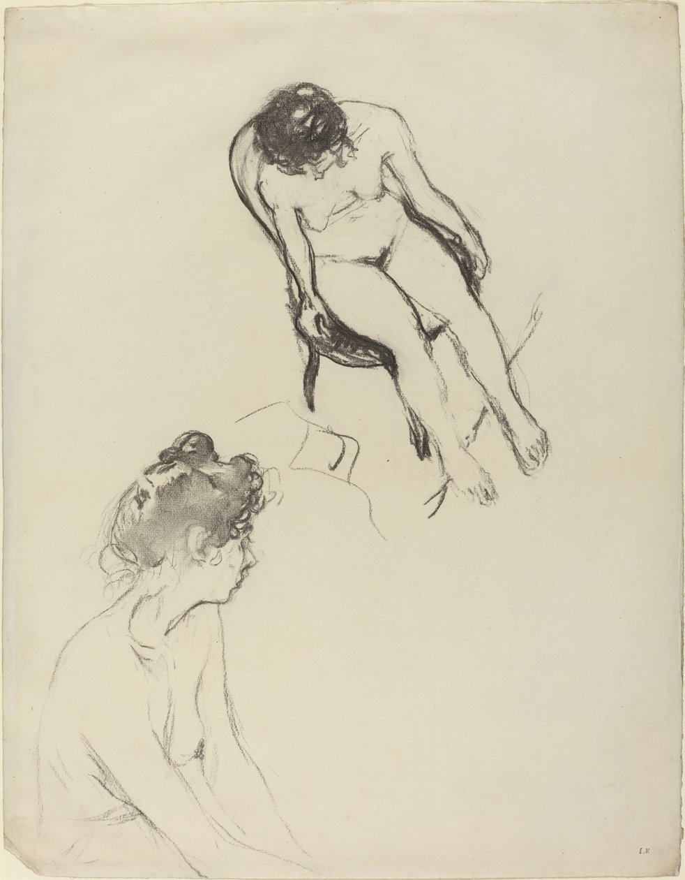 Dos Estudios de Figuras Desnudas de Edouard Vuillard