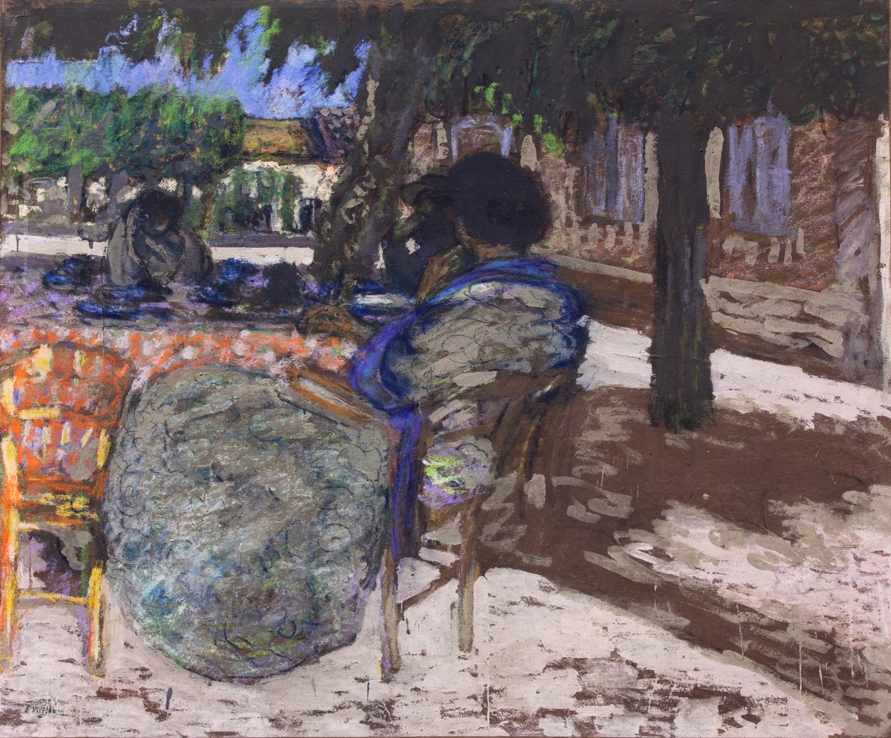 Bajo los pabellones rojos,1905-07 (óleo sobre lienzo) de Edouard Vuillard