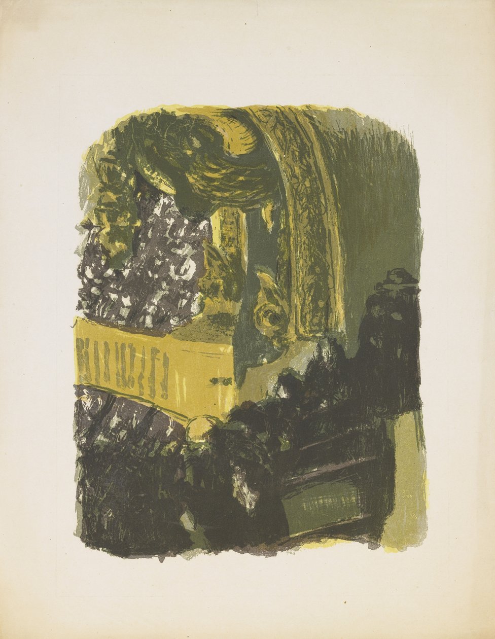 Une Galerie Au Gymnase (litografía en color) de Edouard Vuillard