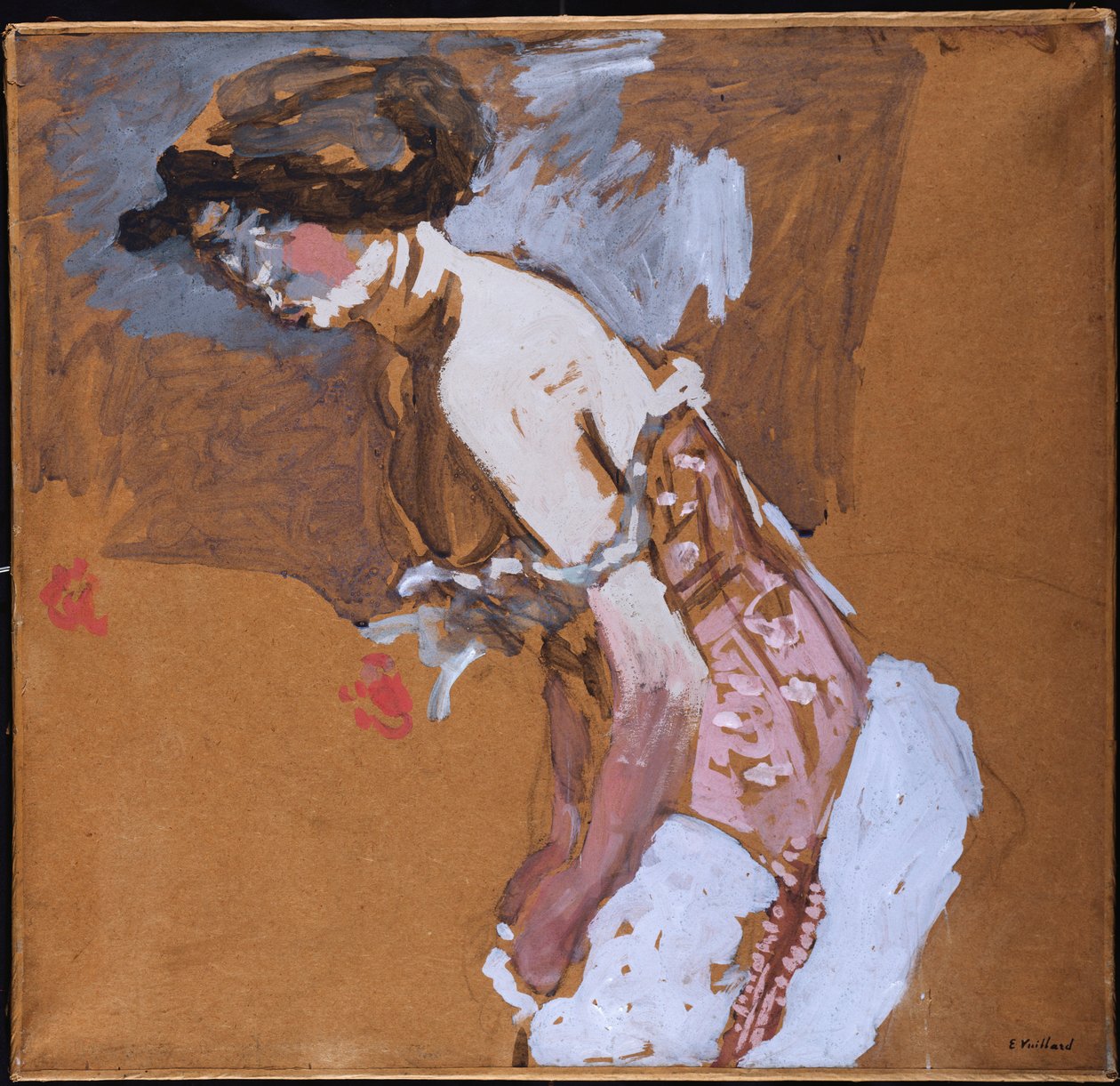 Mujer en un Corsé Rojo de Edouard Vuillard