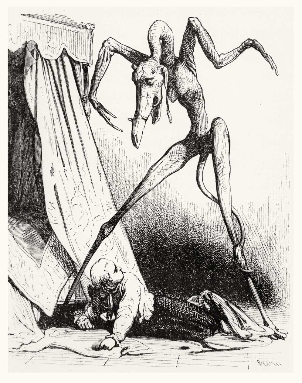 Ilustración para Le Diable Amoureux, 1845 de Edouard de Beaumont