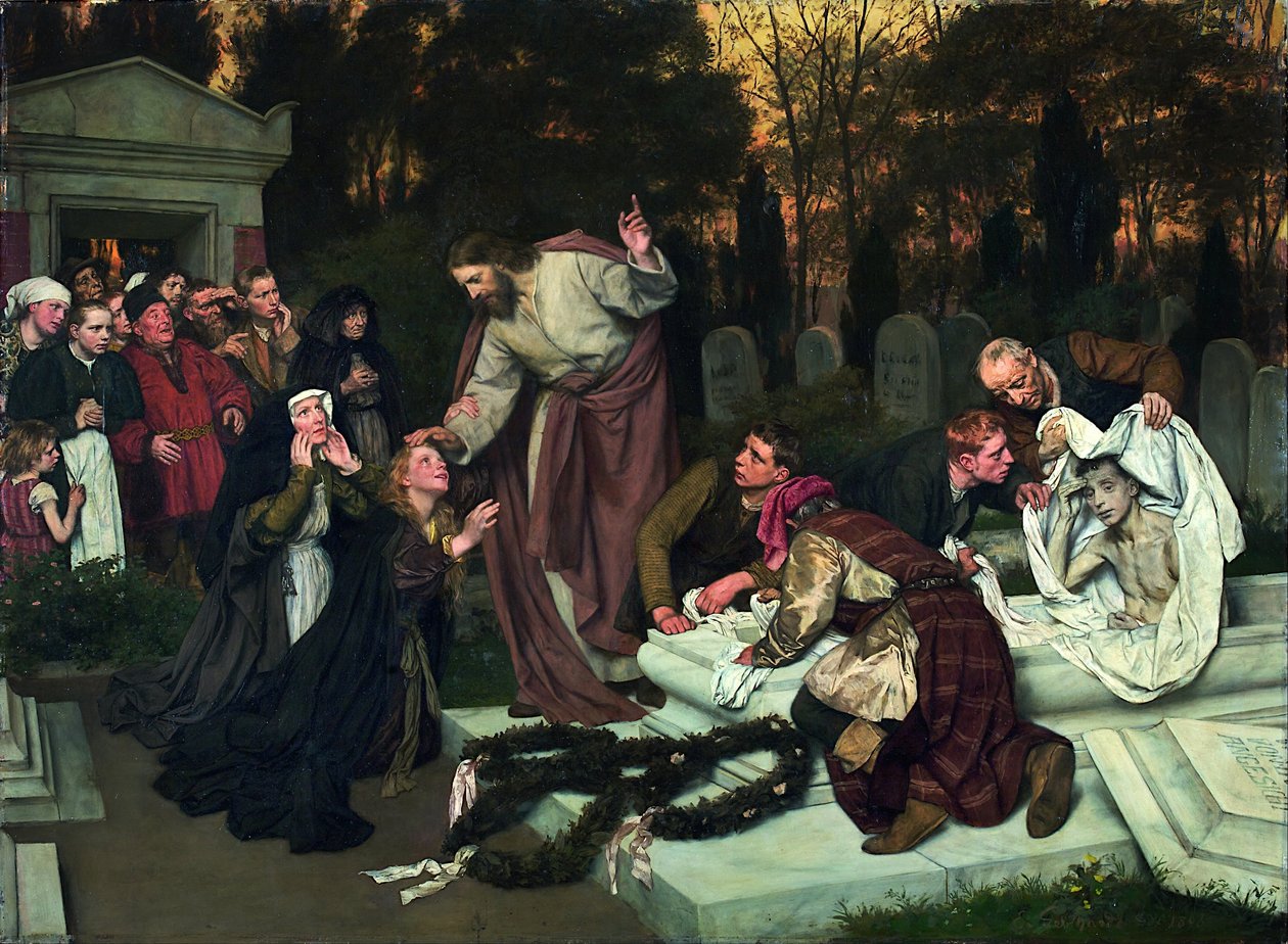 La resurrección de Lázaro de Eduard Karl Franz von Gebhardt