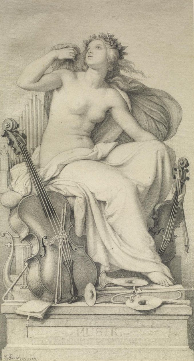 Figura alegórica de la música de Eduard Bendemann