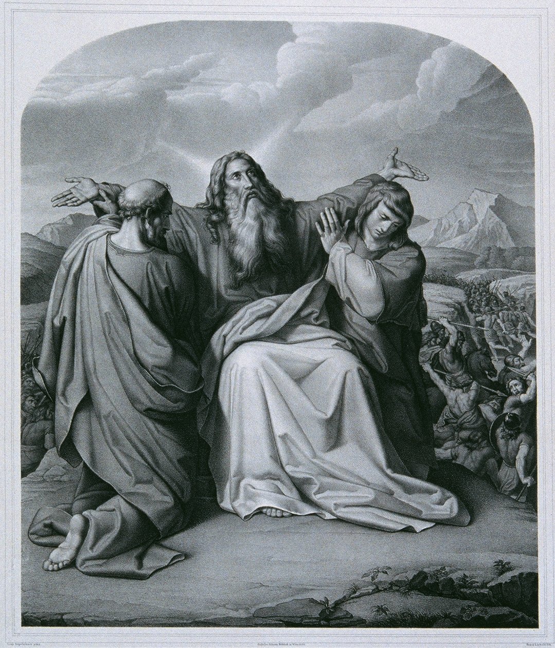 Moisés orando por la victoria de Eduard Friedrich Leybold