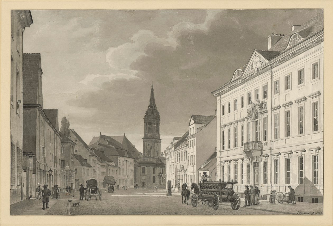 La Klosterstraße con la iglesia parroquial de Berlín de Eduard Gaertner