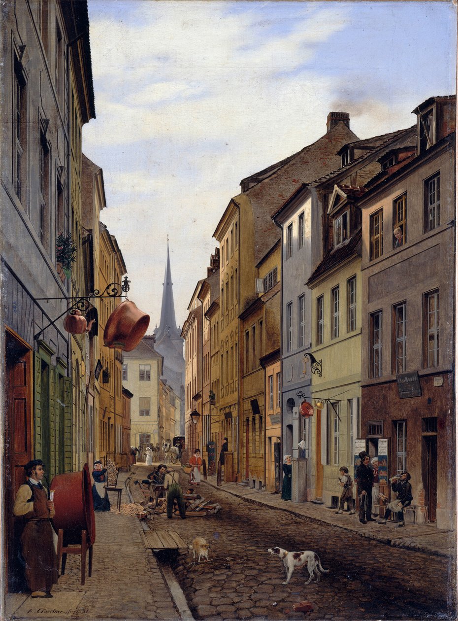 Calle Parochialstraße de Eduard Gaertner
