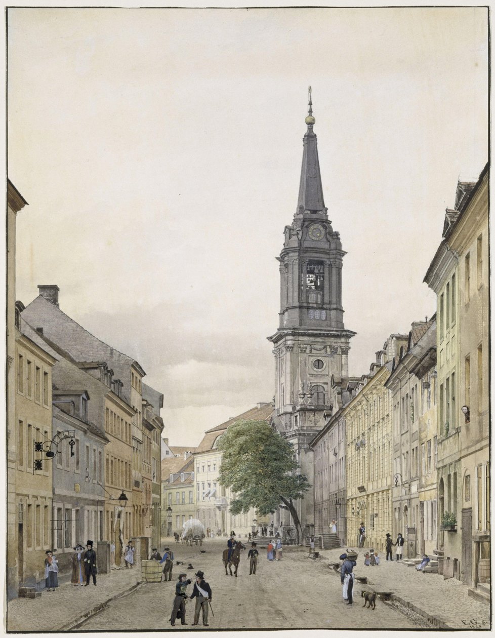 La Klosterstraße con la iglesia parroquial de Berlín de Eduard Gaertner