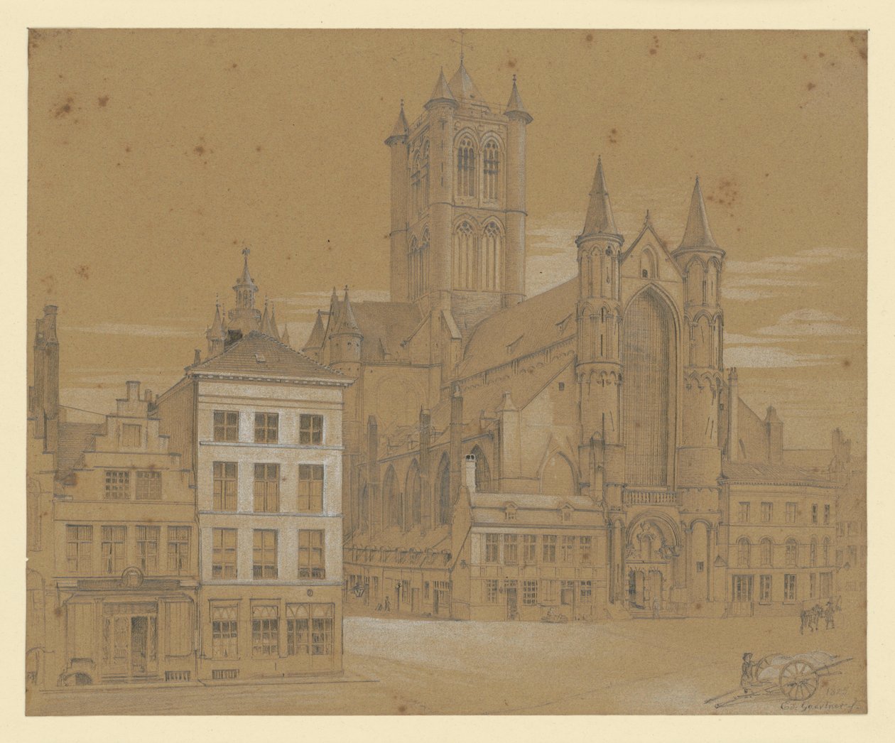 Iglesia de San Nicolás en Gante de Eduard Gaertner