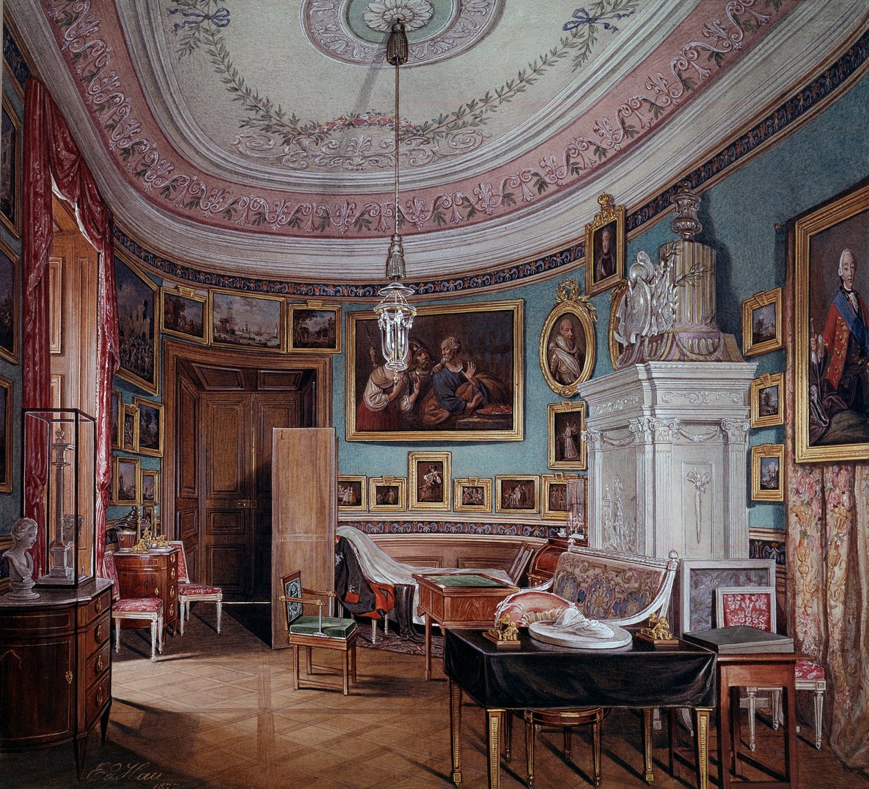 Vista de la habitación de Pablo I en Gatchina de Eduard Hau