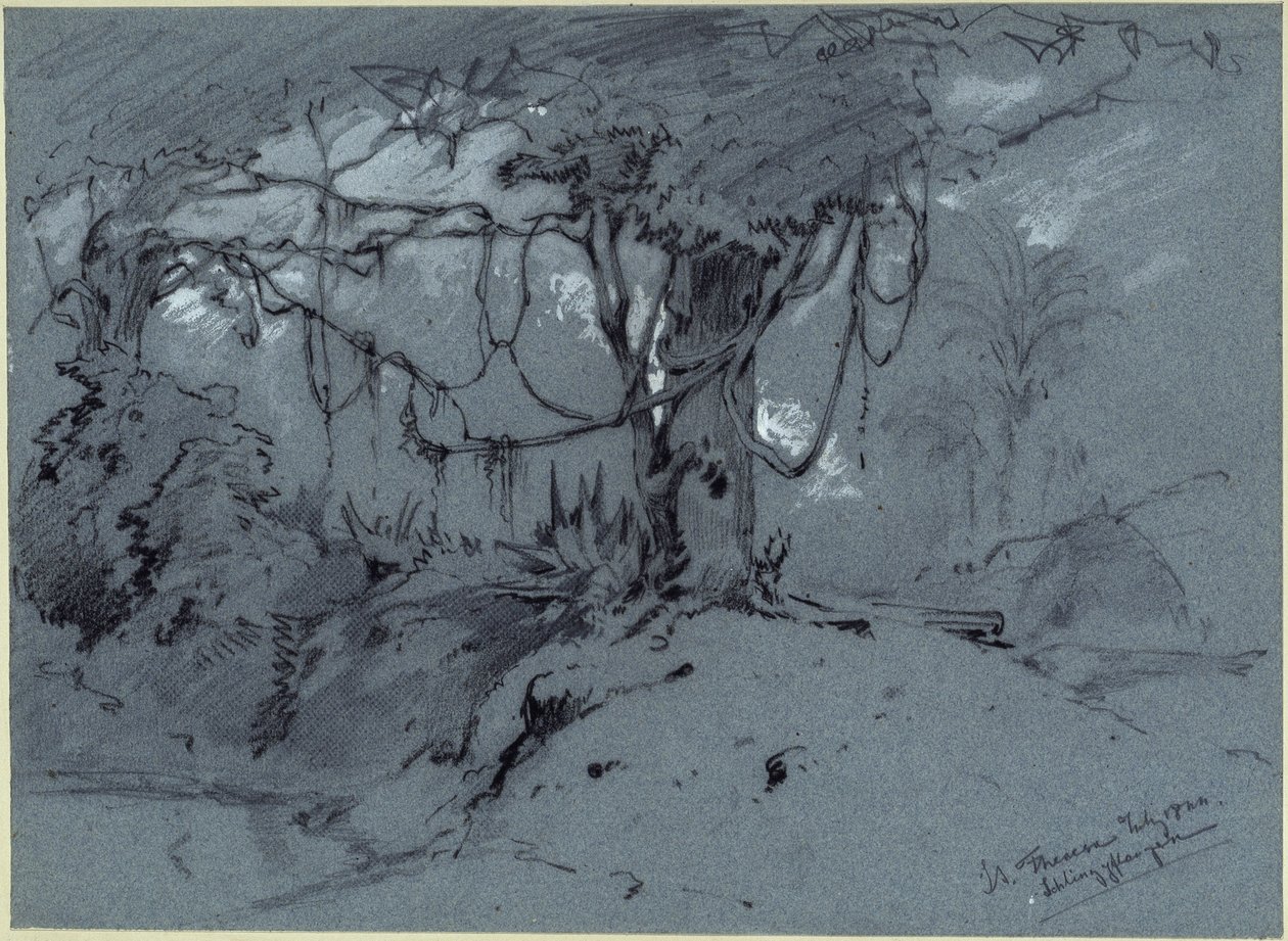 Árbol con enredaderas de Eduard Hildebrandt
